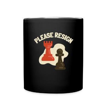 Échecs S’il vous plaît démissionnez - Mug uni - noir - Devant
