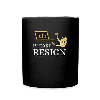 Échecs Veuillez démissionner - Mug uni - noir - Devant