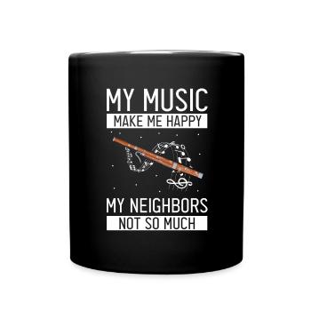 Bassoon Wind Instrument Design for Bassoonist - Full Colour Mug - black - Front