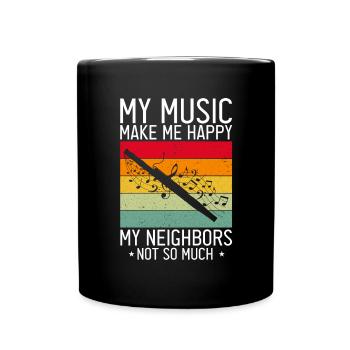 Basson pour basson anches et bassoniste - Mug uni - noir - Devant