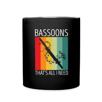 Basson Orchesta design pour bassonistes - Mug uni - noir - Devant