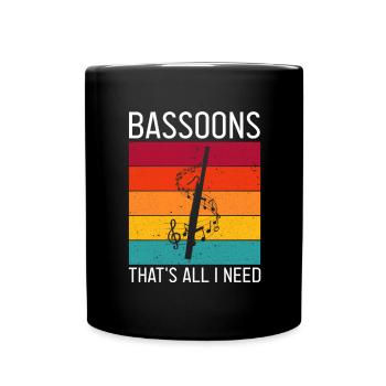 Fagottist für Fagottorchester und Fagottist - Tasse einfarbig - Schwarz - Vorne