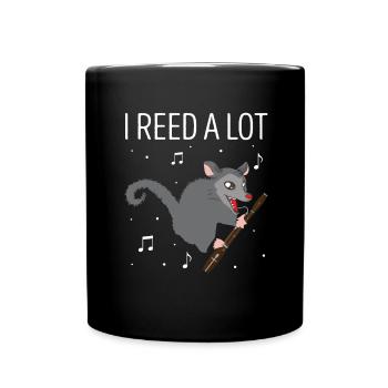 Instrument à vent en bois et instrument à vent basson - Mug uni - noir - Devant