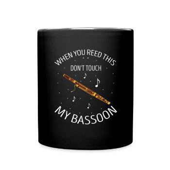 Bassoon Wind Instrument Design for Bassoonist - Full Colour Mug - black - Front