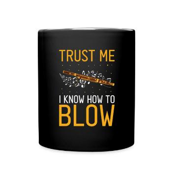 Instrument à vent en bois et instrument à vent basson - Mug uni - noir - Devant
