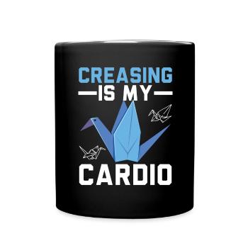 Folding is a matter close to my heart Paper art - Full Colour Mug - black - Front