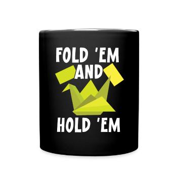 Fold 'em And Hold 'em Paper Art Japanese Art - Full Colour Mug - black - Front