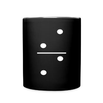 Domino Game Tile 2-2 - Lustiges Gruppenkostüm - Tasse einfarbig - Schwarz - Vorne