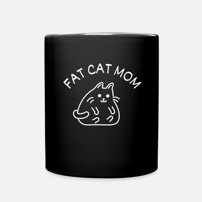 Obésité du gros chat - Mug uni - noir