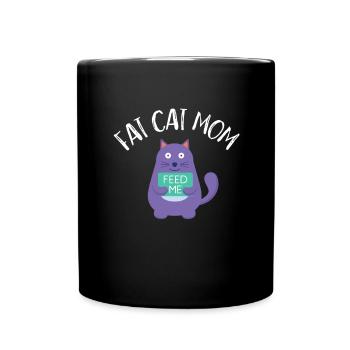 Fat Cat Obesity - Tasse einfarbig - Schwarz - Vorne