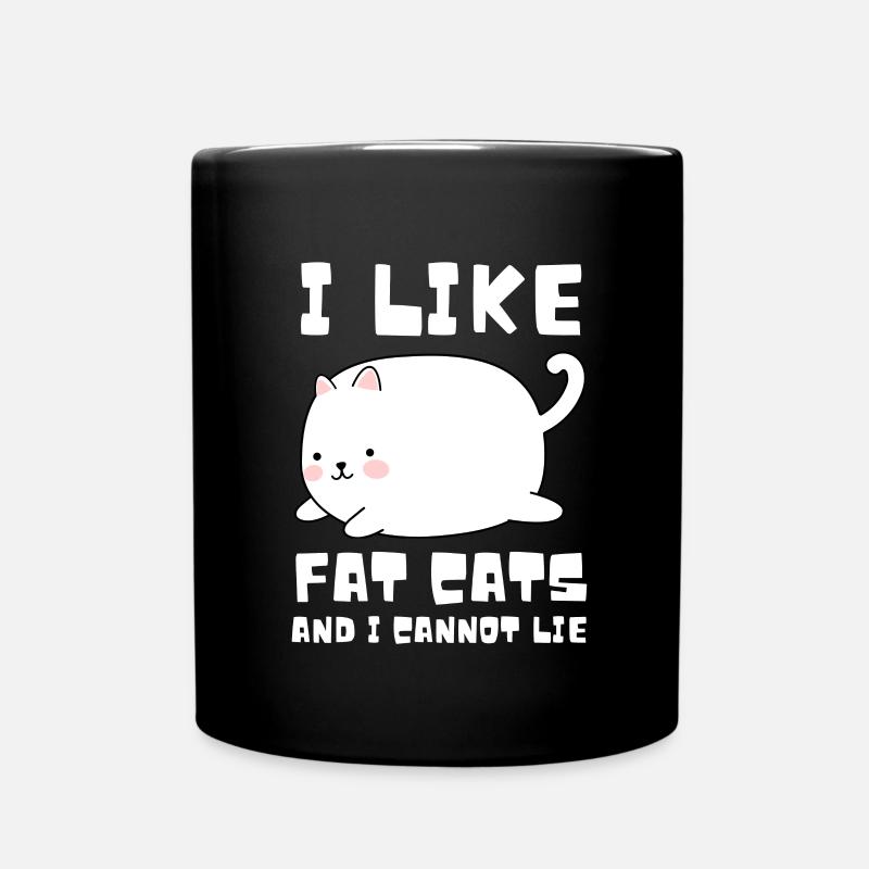 Obésité du gros chat - Mug uni - noir