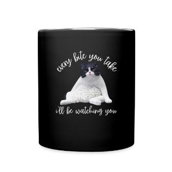 Fat Cat Obesity - Tasse einfarbig - Schwarz - Vorne