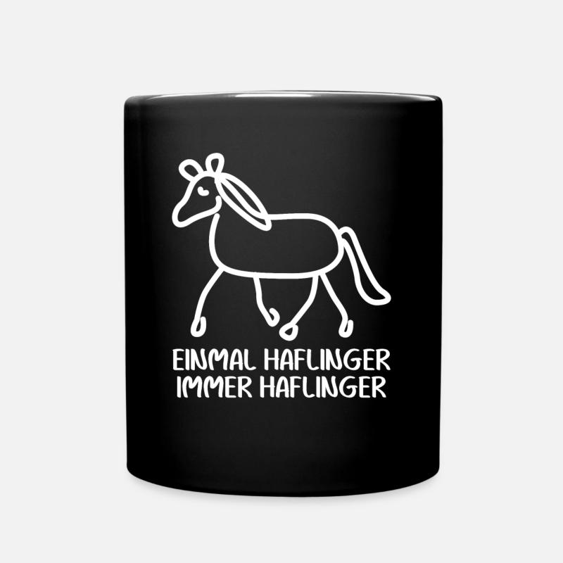 Haflinger Reiter Reiten Haflingers - Tasse einfarbig - Schwarz
