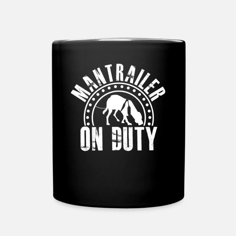 Mantrailing Suchhund Mantrailer - Tasse einfarbig - Schwarz