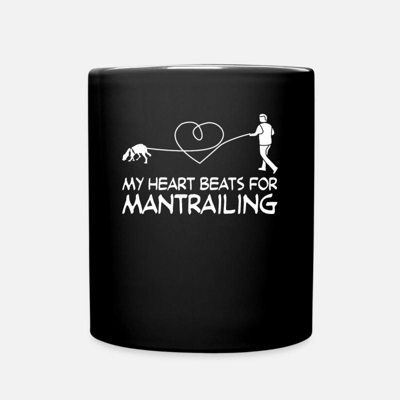 Mantrailer Hund Hunde Mantrailing - Tasse einfarbig - Schwarz