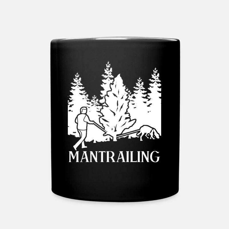 Mantrailing Mantrailer Dogs Forest Dog - Full Colour Mug - black