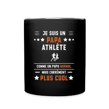 papa athlète papa normal athlé - Mug uni - noir - Devant