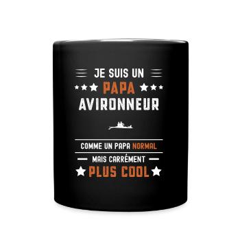 papa avironneur papa normal aviron - Mug uni - noir - Devant