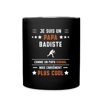 papa badiste papa normal squash - Mug uni - noir - Devant