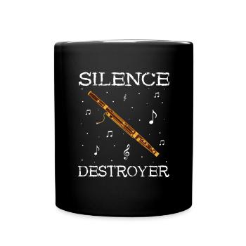 Bassoonist design for woodwind orchestra - Full Colour Mug - black - Front