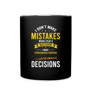 Basson pour basson anches et bassoniste - Mug uni - noir - Devant