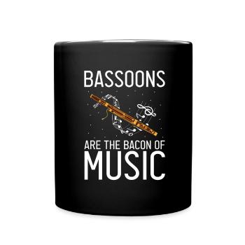 Bassoon Wind Instrument Design for Bassoonist - Full Colour Mug - black - Front