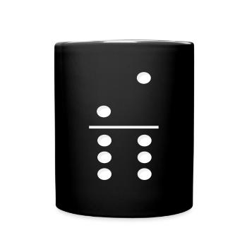Domino Game Tile 2-6 - Lustiges Gruppenkostüm - Tasse einfarbig - Schwarz - Vorne