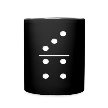 Domino Game Tile 3-4 - Lustiges Gruppenkostüm - Tasse einfarbig - Schwarz - Vorne