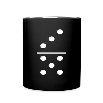 Domino Game Tile 3-5 - Lustiges Gruppenkostüm - Tasse einfarbig - Schwarz - Vorne