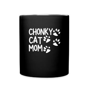 Chonk Cat Obesity - Full Colour Mug - black - Front
