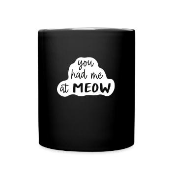 Chonk Cat Obesity - Full Colour Mug - black - Front