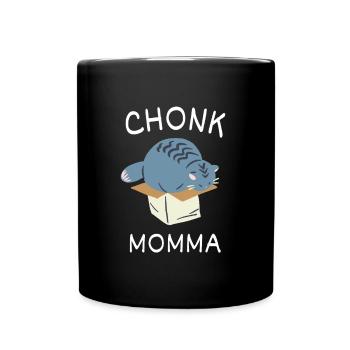 Chonk Cat Obesity - Full Colour Mug - black - Front