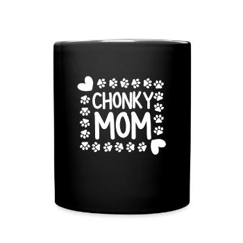 Chonk Cat Obesity - Full Colour Mug - black - Front
