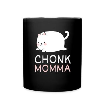 Chonk Cat Obesity - Full Colour Mug - black - Front