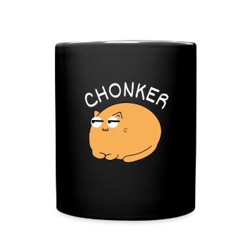 Chonk Cat Obesity - Full Colour Mug - black - Front