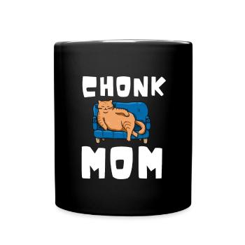 Chonk Cat Obesity - Tasse einfarbig - Schwarz - Vorne