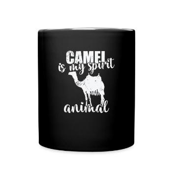 Le chameau est mon dromadaire animal spirituel - Mug uni - noir - Devant