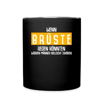 Mann männlich Männer Vatertag - Tasse einfarbig - Schwarz - Vorne