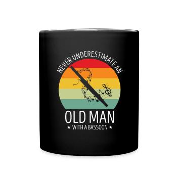 Basson pour basson anches et bassoniste - Mug uni - noir - Devant