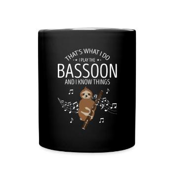 Basson pour basson anches et bassoniste - Mug uni - noir - Devant