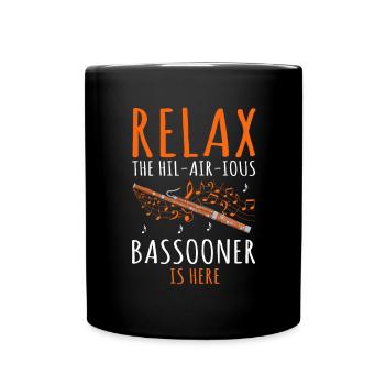 Basson Orchesta design pour bassonistes - Mug uni - noir - Devant