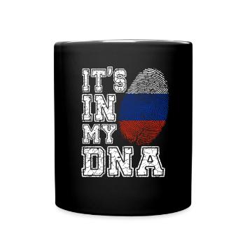 It's In My DNA Russia Patriotic Russian Gift - Tasse einfarbig - Schwarz - Vorne