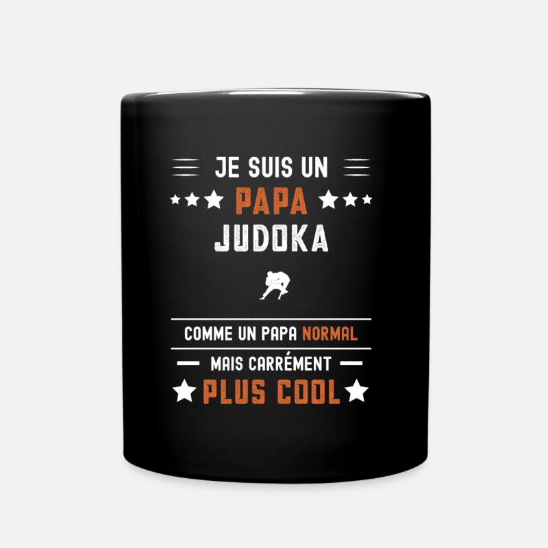 papa judoka papa normal judo - Mug uni - noir