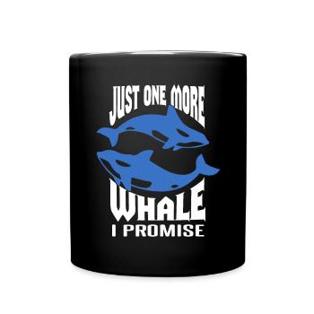 Marine mammals for orca watching and humpback whale - Full Colour Mug - black - Front