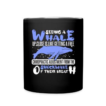 Conception de baleines à bosse pour l’océan, la mer, la baleine et les baleines - Mug uni - noir - Devant