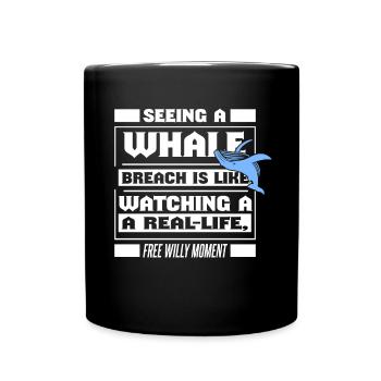 Citation de baleine pour le rorqual bleu et le béluga - Mug uni - noir - Devant