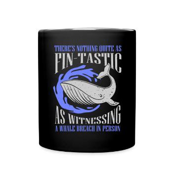 Citation de baleine pour le rorqual bleu et le béluga - Mug uni - noir - Devant