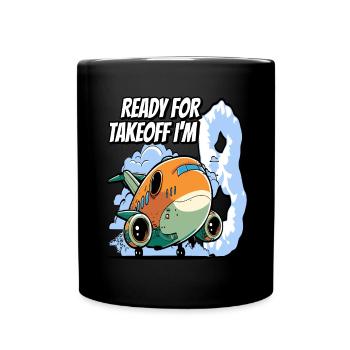 Ready for Takeoff I'm 8 - 8nd Birthday Boy - Tasse einfarbig - Schwarz - Vorne