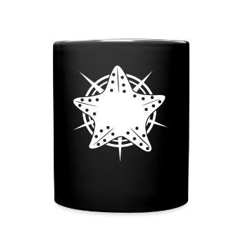 Boussole d’étoile de mer - Mug uni - noir - Devant