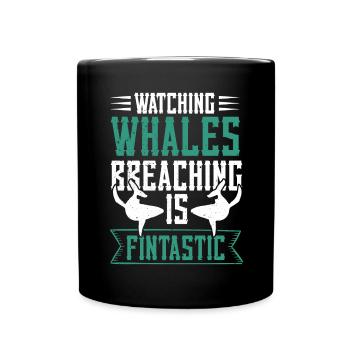Conception d’un béluga pour les mammifères marins et les orques - Mug uni - noir - Devant